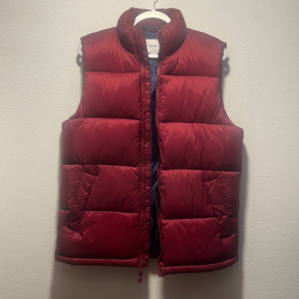Old Navy Maroon Puffer Vest